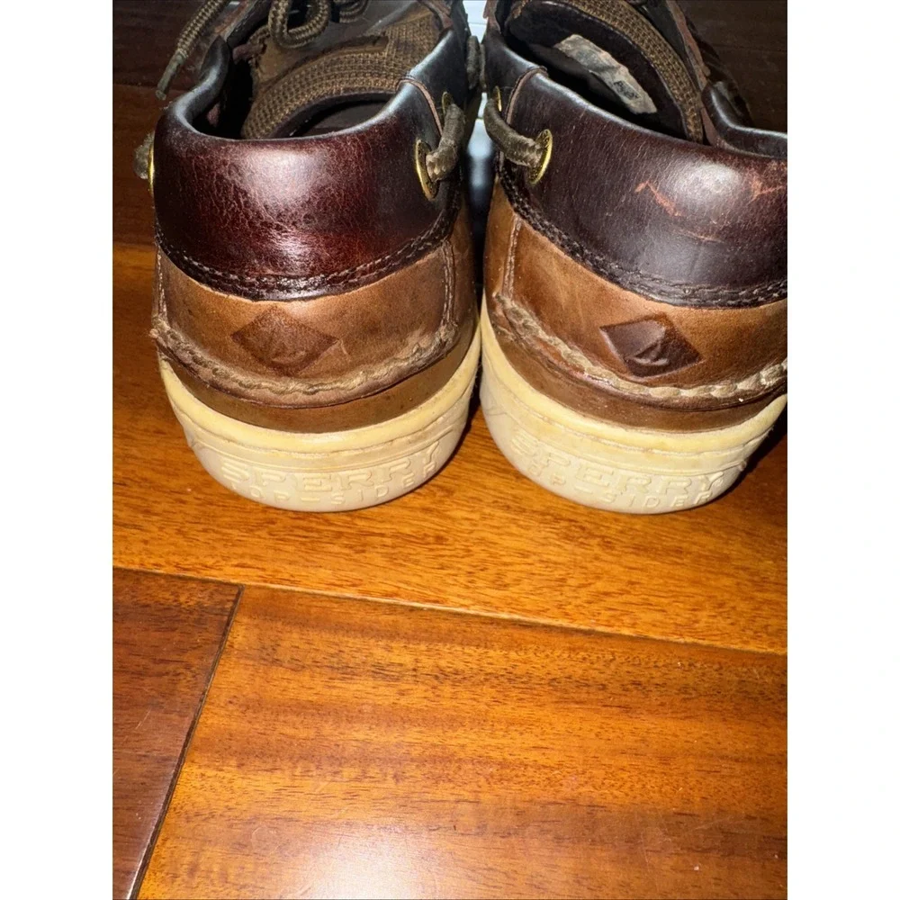 Sperry‎ Top Sider Mens STS20865 Brown Leather Boat Shoes Size 11.5